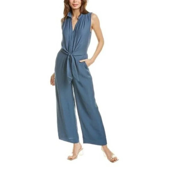 Brochu Walker Size Small Blue Oceanic Sleeveless Madsen Jumpsuit - Picture 1 of 8